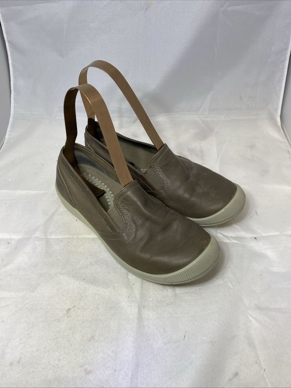 Keen Lorelai Slip On Shoes Women's Size 7 Brown Mirage Leather Casual Loafers